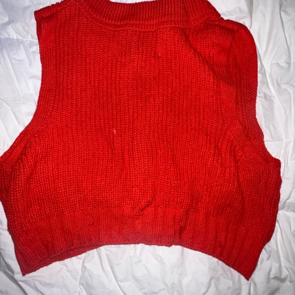 Urban Outfitters orange sweater vest. - Picture 2 of 4